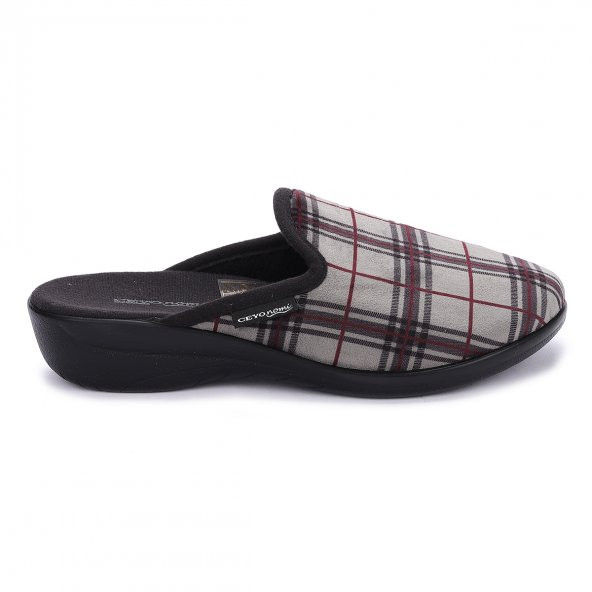 Ceyo Ramona -9 Günlük Kışlık Anatomik Ev İçi Kadın Süet Terlik Gri - 7