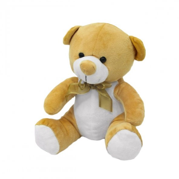 Peluş Oturan Kurdelalı Ayı 23 cm - 2