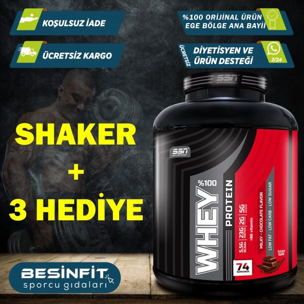 SSN 100 Whey Protein 2220 Gr Sütlü Çikolata - 1