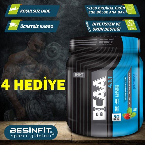 +4 HEDİYE SSN BCAA 4.1.1 + Palatinose? 350 Gr + ÜCRETSİZ KARGO - 3