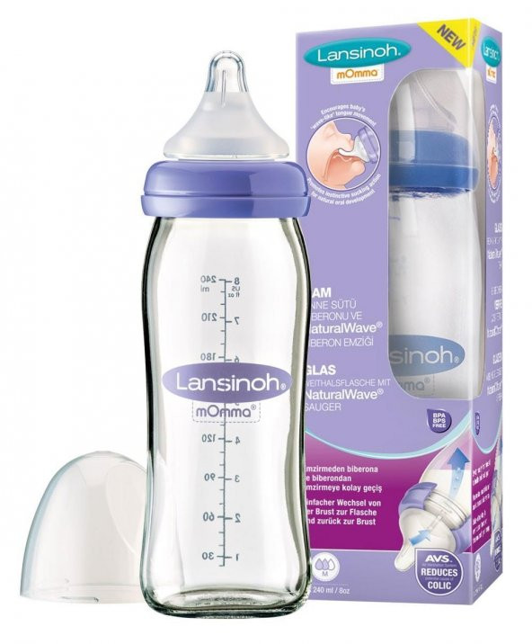 Lansinoh Natural Wave Cam Biberon 240 ml