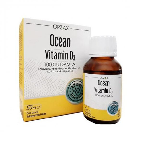 Ocean Vitamin D3 1000 IU Damla 50 Ml-SKT:12/2022