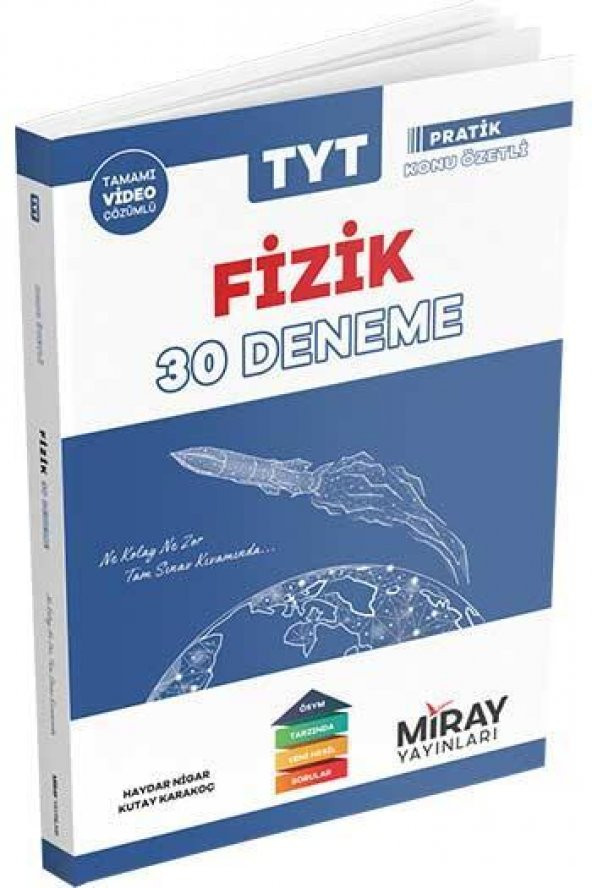 TYT Fizik Tamamı Video Çözümlü 30 Deneme Miray Yayınları