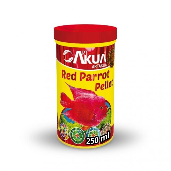 Artakua Red Parrot 250 ML 100 Gram Balık Yemi 2 mm