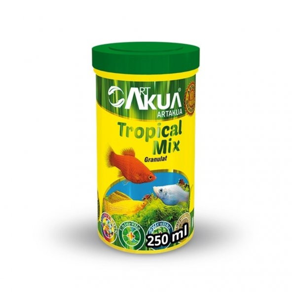 Artakua Tropical Mix 500-800 Micron 250 ML 100 Gram Balık Yemi