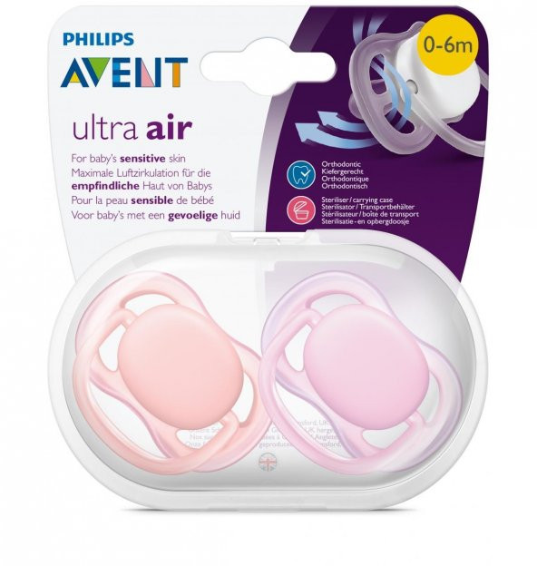 Philips Avent Ultra Air 2li Silikon Emzik Kız Renkli 0-6 Ay - 4