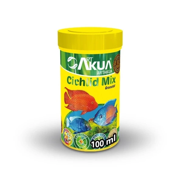 Artakua Cichlid Mix 250 ML 100 Gr Balık Yemi 1,7 MM