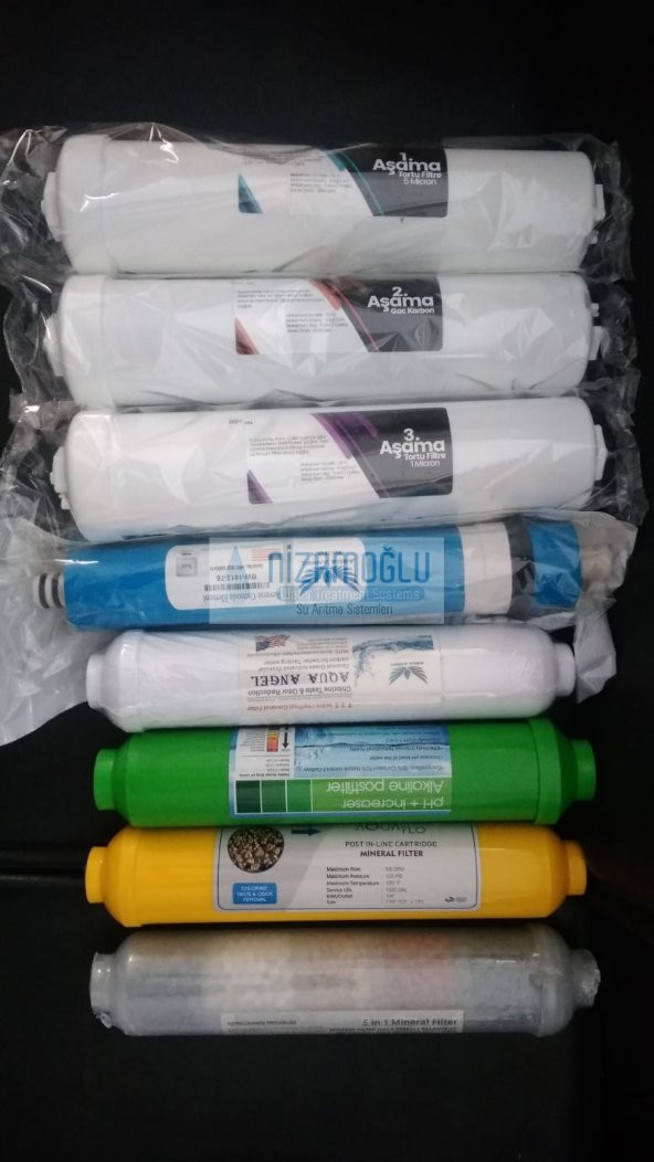 Su Arıtma Cihazı Filtresi 8 Li Filtre Seti Paket 12 Aşama USA Membran - 3