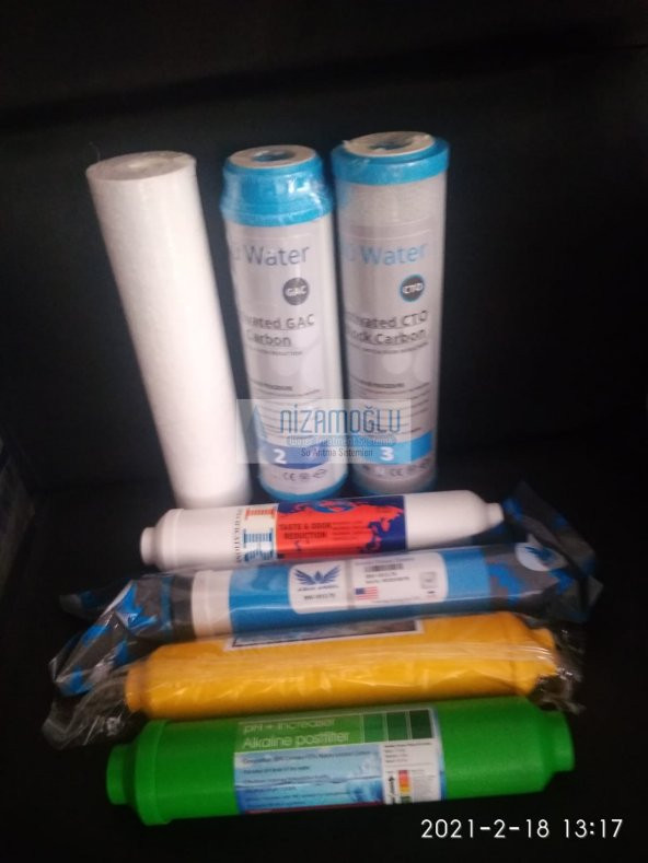 Lifetech  Uyumlu 7 Aşama Su ARITMA Filtre Seti