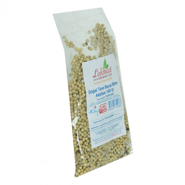 LokmanAVM Doğal Tane Akbiber Beyaz Biber Beyaz Karabiber 100 Gr Paket - 4