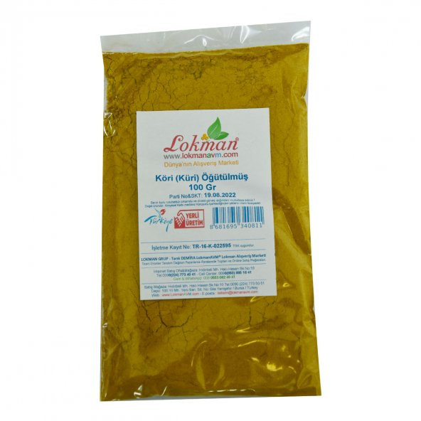 LokmanAVM Köri Öğütülmüş Baharat Karışımı Küri Curry 100 Gr Paket - 2