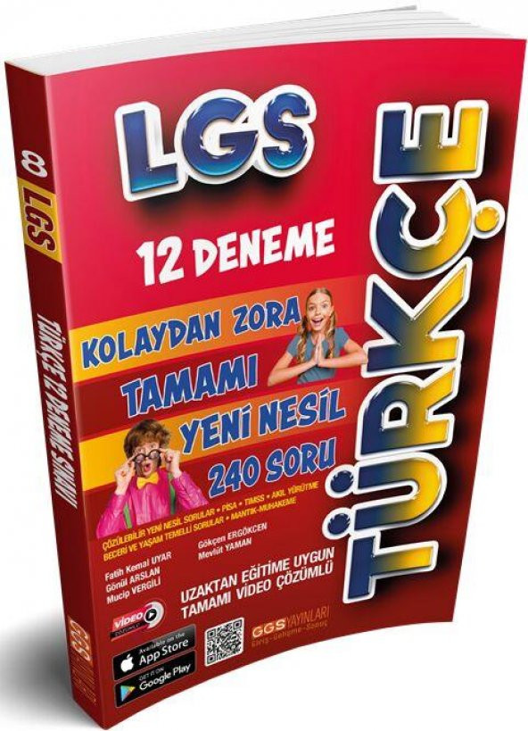 8. Sınıf Türkçe 12 li Branş Deneme GGS Yayınları