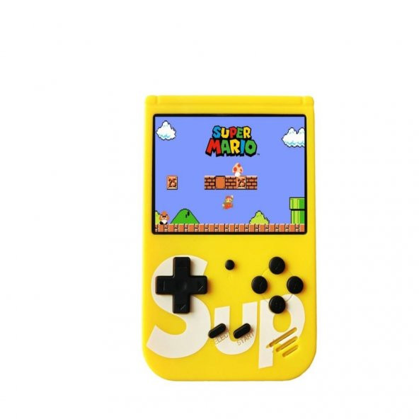 Sup Taşınabilir Video Oyun Konsolu 3" Sarı 400 Oyunlu Mini Atari Gameboy