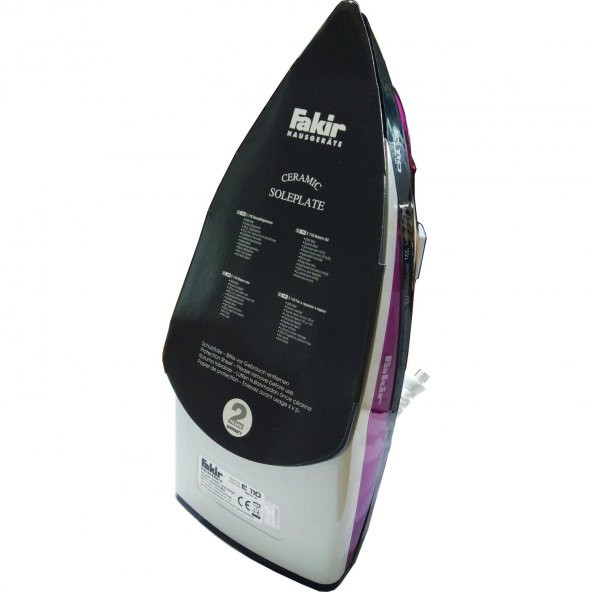 Fakir E110 2600 W Buharlı Ütü Mor - 3