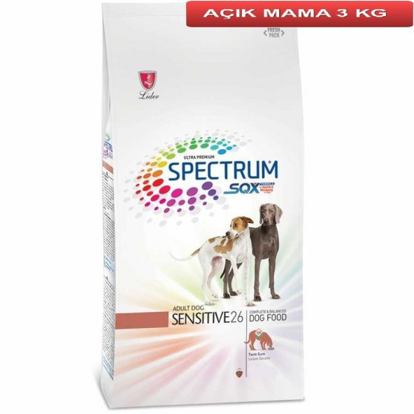 Spectrum Sensitive 26 Kuzulu Yetişkin Köpek Maması 3 Kg AÇIK