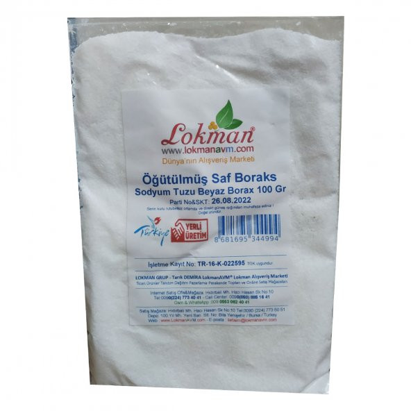 Öğütülmüş Saf Boraks Sodyum Tuzu Beyaz Borax 100 Gr - 3