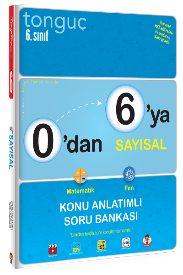 0 dan 6 ya Sayısal Konu Anlatımlı Soru Bankası Tonguç Akademi Yayınları