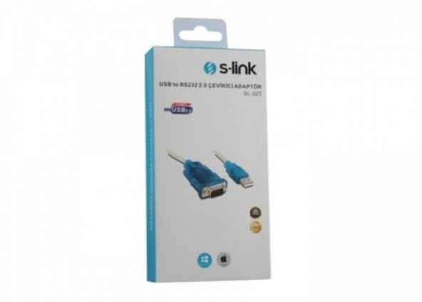 S-LINK SL-32T USB TO RS232 ÇEVİRİCİ ADAPTÖR WIN 7 UYUMLU - 2