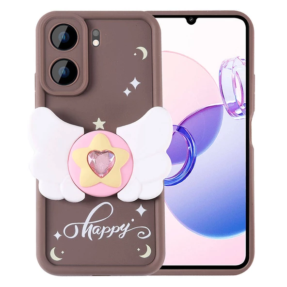 Xiaomi Redmi 13C Kılıf Kamera Korumalı Figür Tasarımlı Zore Kapya Kapak - 3