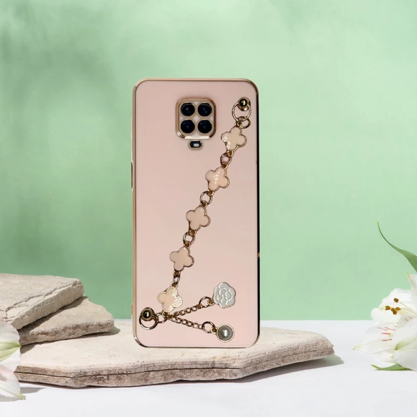 XİAOMİ REDMİ NOTE 9 PRO MAX ELÇEK ŞANZELİZE KILIF ROSE GOLD