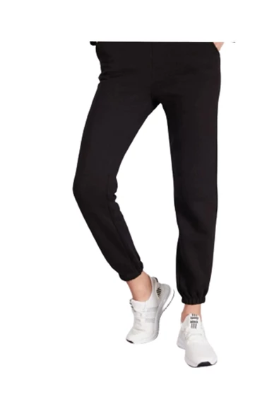 Womenly Style 2000 Siyah Kadın Eşofman Altı Pamuklu