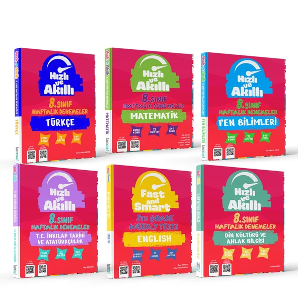 Tammat 8.Sınıf Haftalık Deneme Seti 6 Kitap