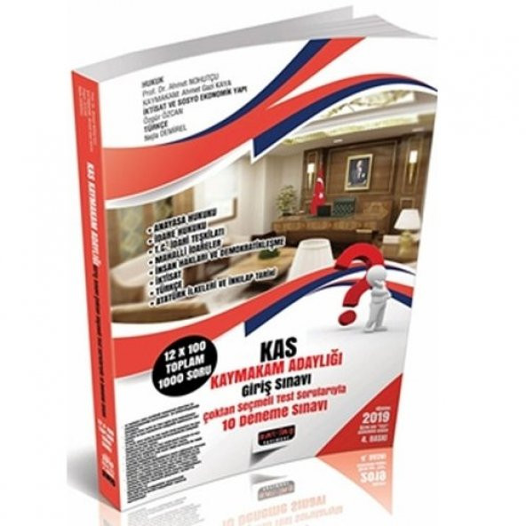 KAS Kaymakamlık Sınavı 10 Deneme Sınavı Çoktan Seçmeli Test Sorularıyla Savaş Yayınları 2019 - 1
