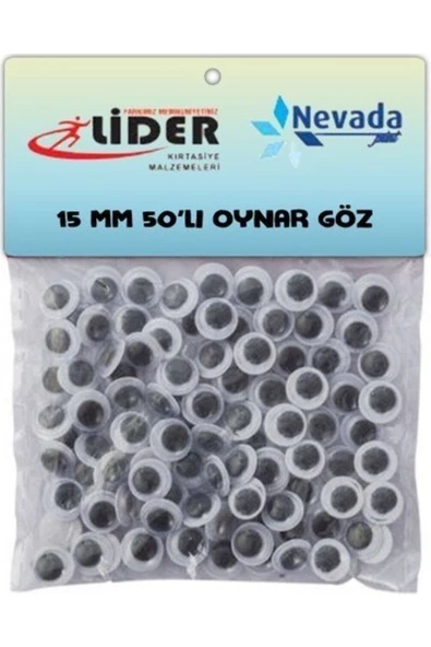 Lider & Nevada Oynar Göz 15 mm 50'li Paket