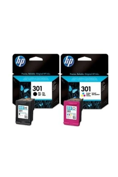 HP Ch561ee/ch562 ( 301) 2'li Kartuş Seti Siyah Ve Renkli ürün görseli 1