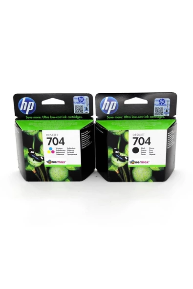 HP 704 Cn692a / Cn693a / Orjinal Siyah Ve Renkli Kartuş - Resim 3