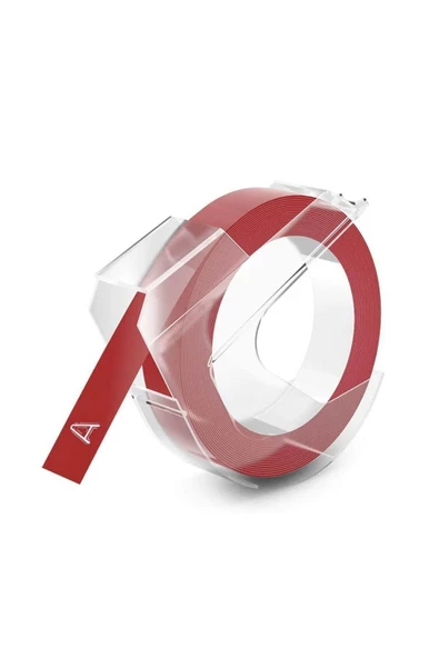 Dymo Şerit Kabartma 9Mmx3M Kırmızı - Resim 2
