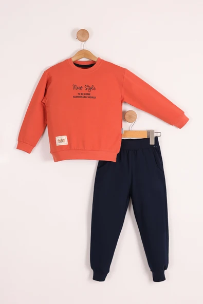 New Style Baskılı Erkek Çocuk Eşofman MNK3116 - 3
