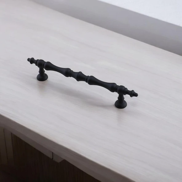 Nilay Siyah Metal Kulp 96 mm-9.6 cm Mobilya Çekmece Mutfak Dolabı Dolap Kulpları Kulbu Kulpu Siyah - Resim 4