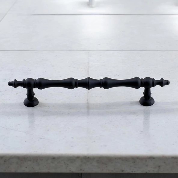 Nilay Siyah Metal Kulp 96 mm-9.6 cm Mobilya Çekmece Mutfak Dolabı Dolap Kulpları Kulbu Kulpu Siyah - Resim 5