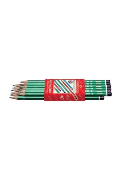 Faber Castell Faber-castell Köşeli Mercanlı Kurşunkalem 12'li