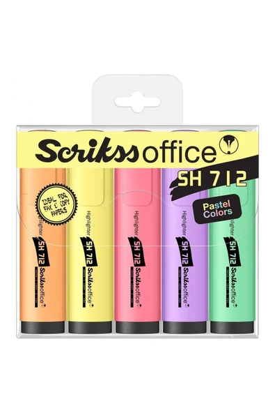 Scrikss Pastel Fosforlu Kalem Seti 5'li - 1