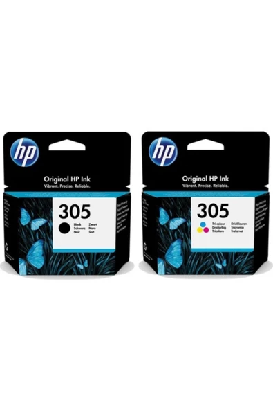 HP 305 Renkli 3ym60ae Ve 305 Siyah 3ym61ae Kartuş Seti - 1