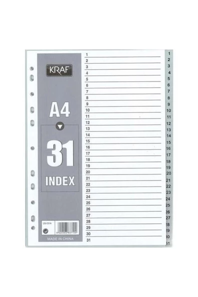 KRAF Separatör 1-31 Rakamlar