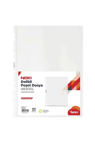 Noki A4 Poşet Dosya Xl100 Lü 4830xl