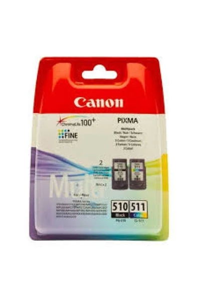 NEVADA Pg-510 Siyah Ve Cl-511 Renkli Orijinal Mürekkep Kartuş 2'li Paket 2970b010 ürün görseli