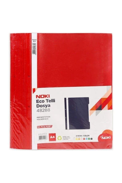 Noki Telli Dosya Eco 50'li Kırmızı