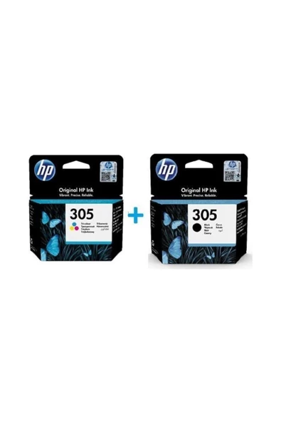 HP 305 Siyah 3ym61ae + 305 Renkli 3ym60ae Avantaj Paketkartuş Seti