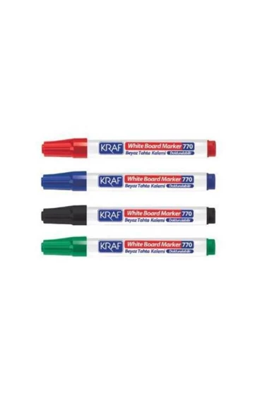 KRAF 770 Doldurulabilir 4 Adet 4 Renk Beyaz Tahta Kalemi ürün görseli
