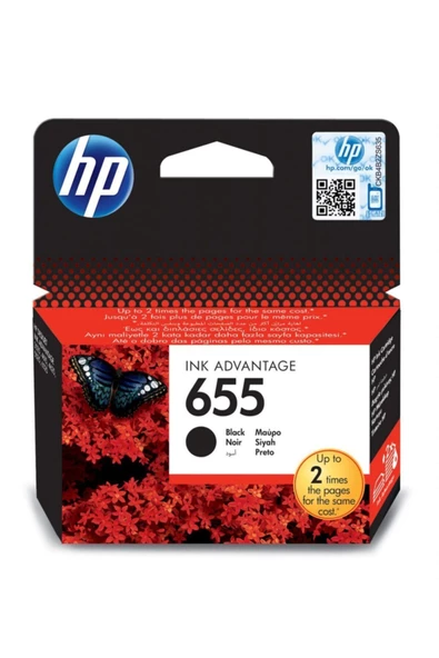 HP 655 Cz109a / Ink Advantage 3535 / 4615 / 4625 / 5525 / 6520 / 6525 Siyah Orjinal Kartuş ürün görseli 1
