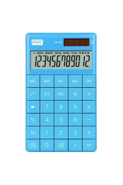 Omnixer 12 Hane Masaüstü Hesap Makinesi Hm-180 Bl Mavi