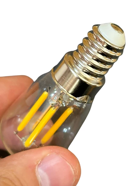 Heka 2W (22W) 2700K (Sarı Işık) E14 Duylu Led Rustik Ampul (2 Adet) - 5