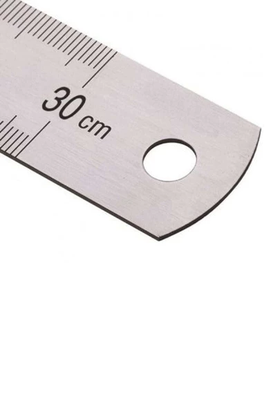 KRAF Çelik Cetvel 30 Cm Inch Ölçülü 530g - 1
