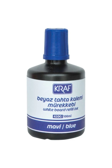 KRAF Beyaz Tahta Kalemi Mavi Mürekkeb 100ml 450g