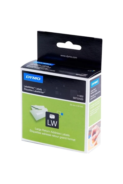 Dymo Label Witer Etiketi Uluslararası Iade Adres 500 Lü 54x25 Mm Beyaz S0722520