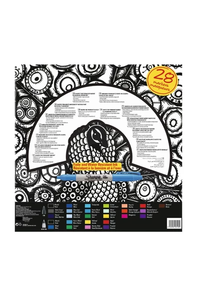 Sharpie Fine Permanent Markör 28'li Tavuskuşu - 2
